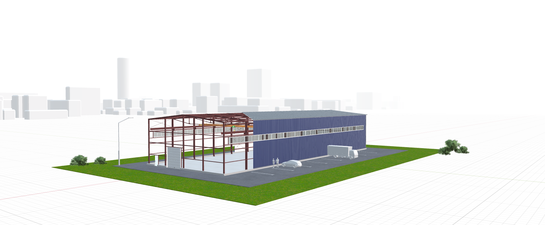 Производственный цех с кран-балкой, 1134 кв.м
