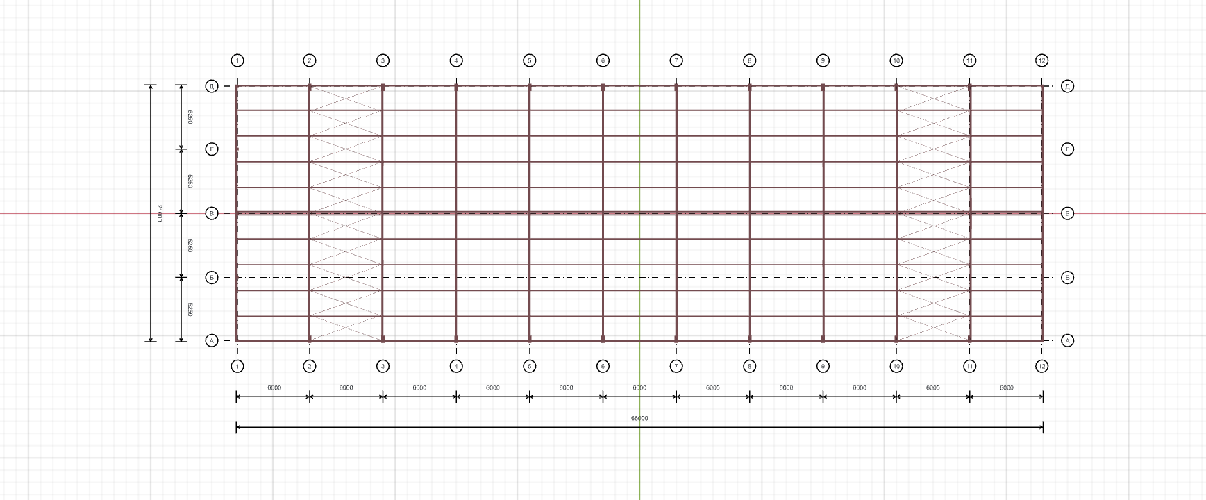 Каркас для автосалона, 1386 кв.м