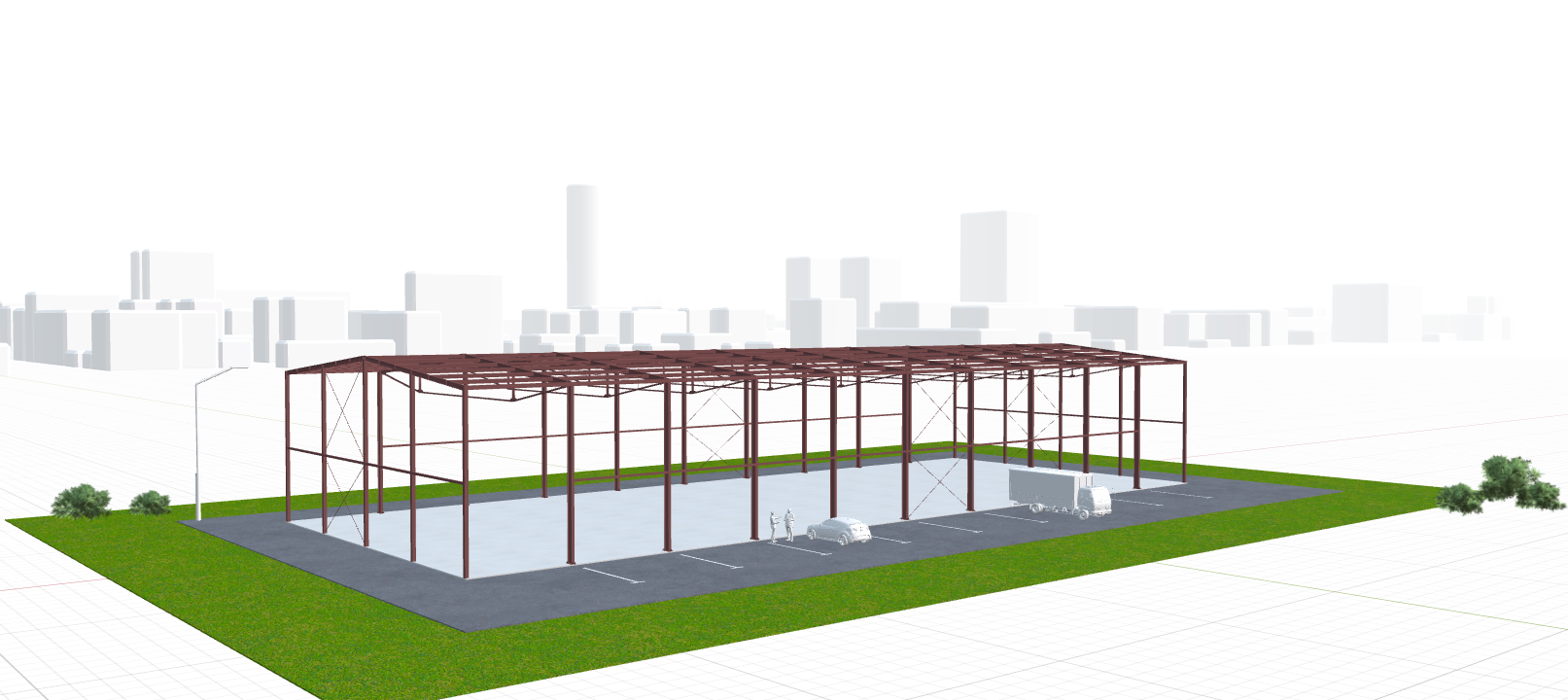 Каркас для автосервиса, 1440 кв.м