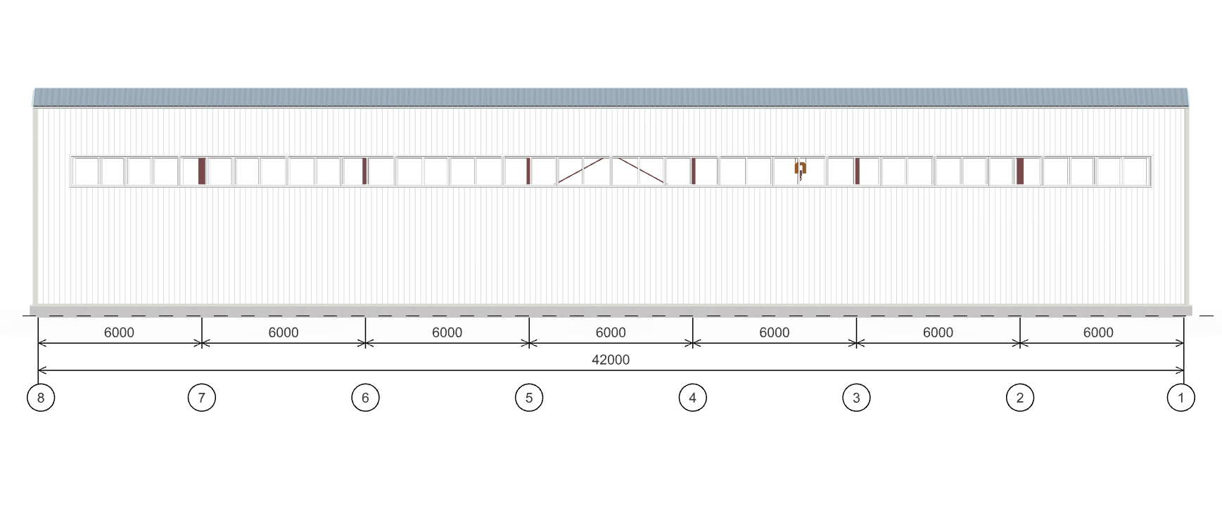 Склад для хранения спецтехники с кран-балкой, 504 кв.м
