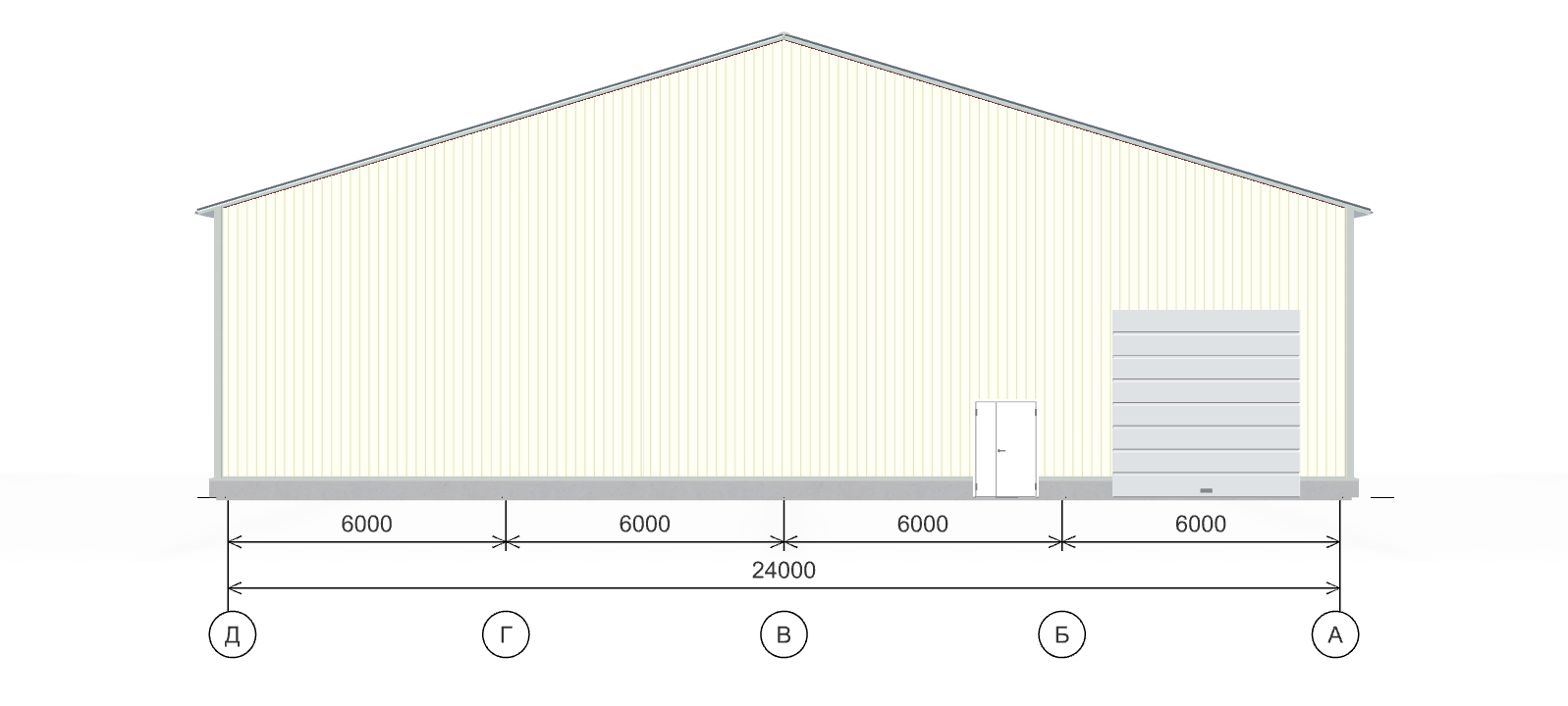 Производственное здание с кран-балкой, 1008 кв.м