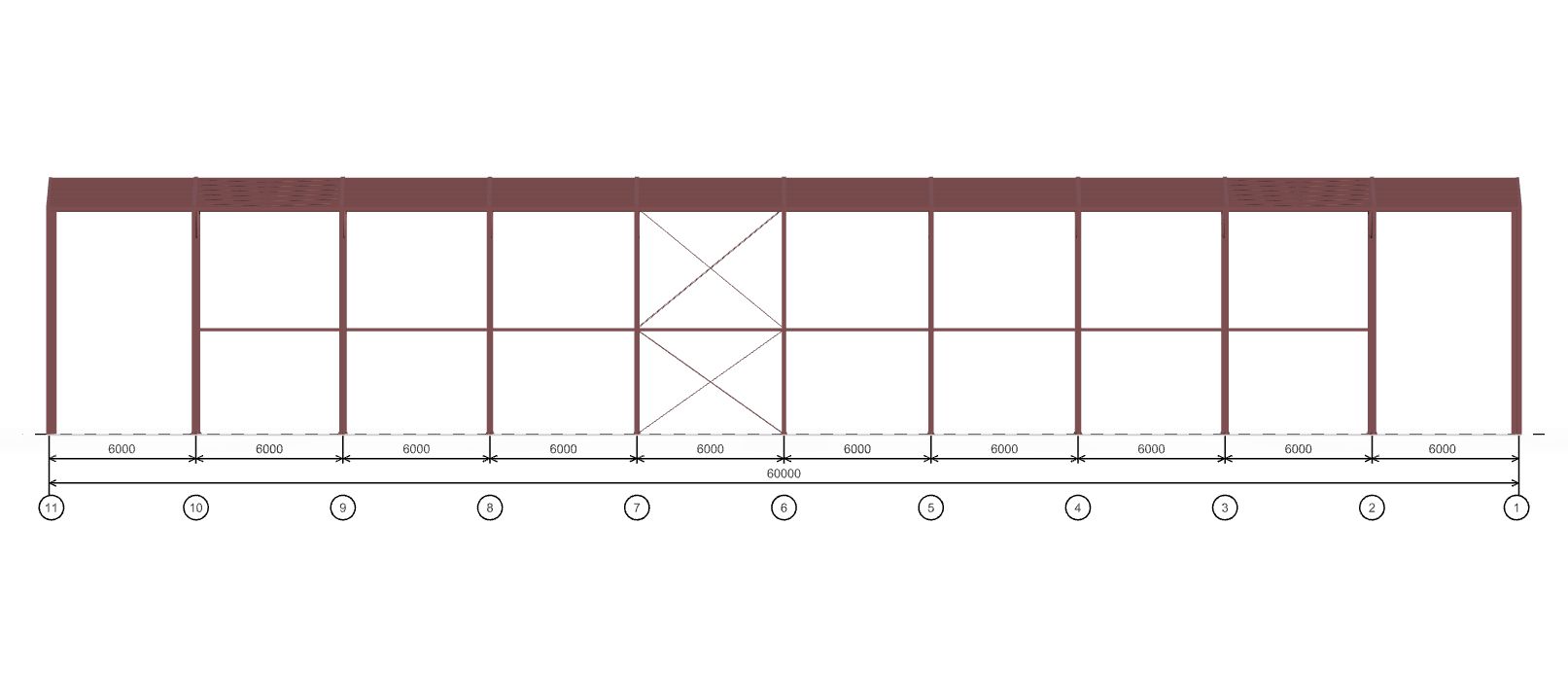 Каркас для автосервиса, 1440 кв.м