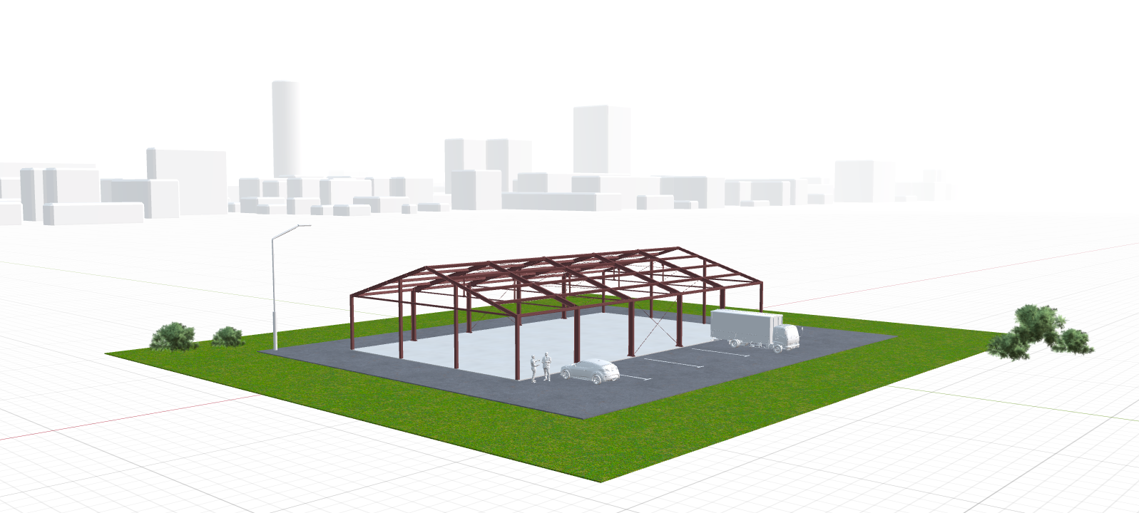 Каркас ангара для КРС, 540 кв.м